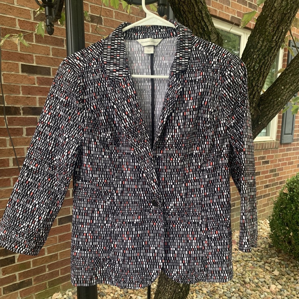 Christopher &‎ Banks Women's Geometric Blazer Jacket - Small